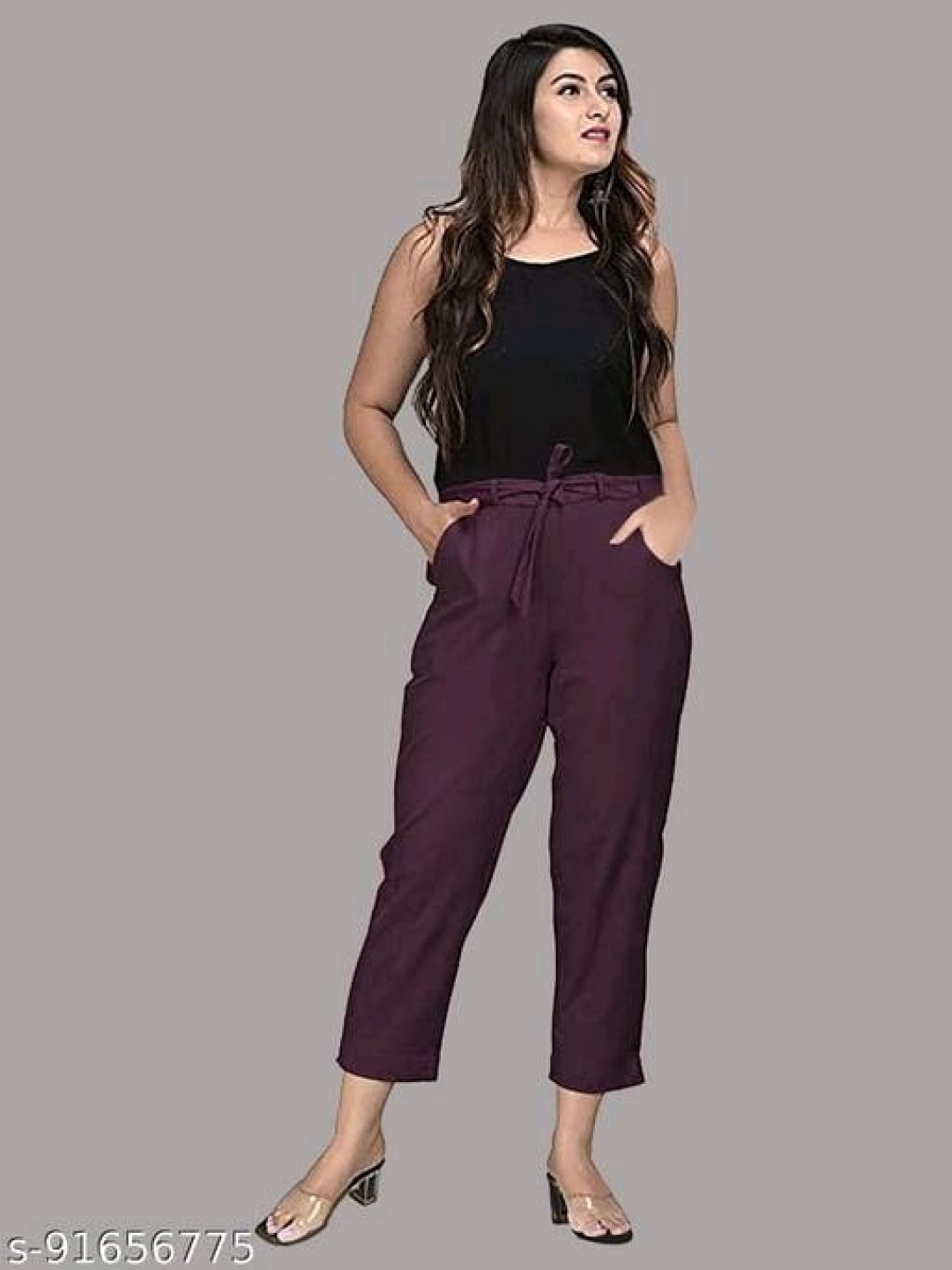 

OUTER WEAR AYAM EXPORTS Women Trousers, Purple
