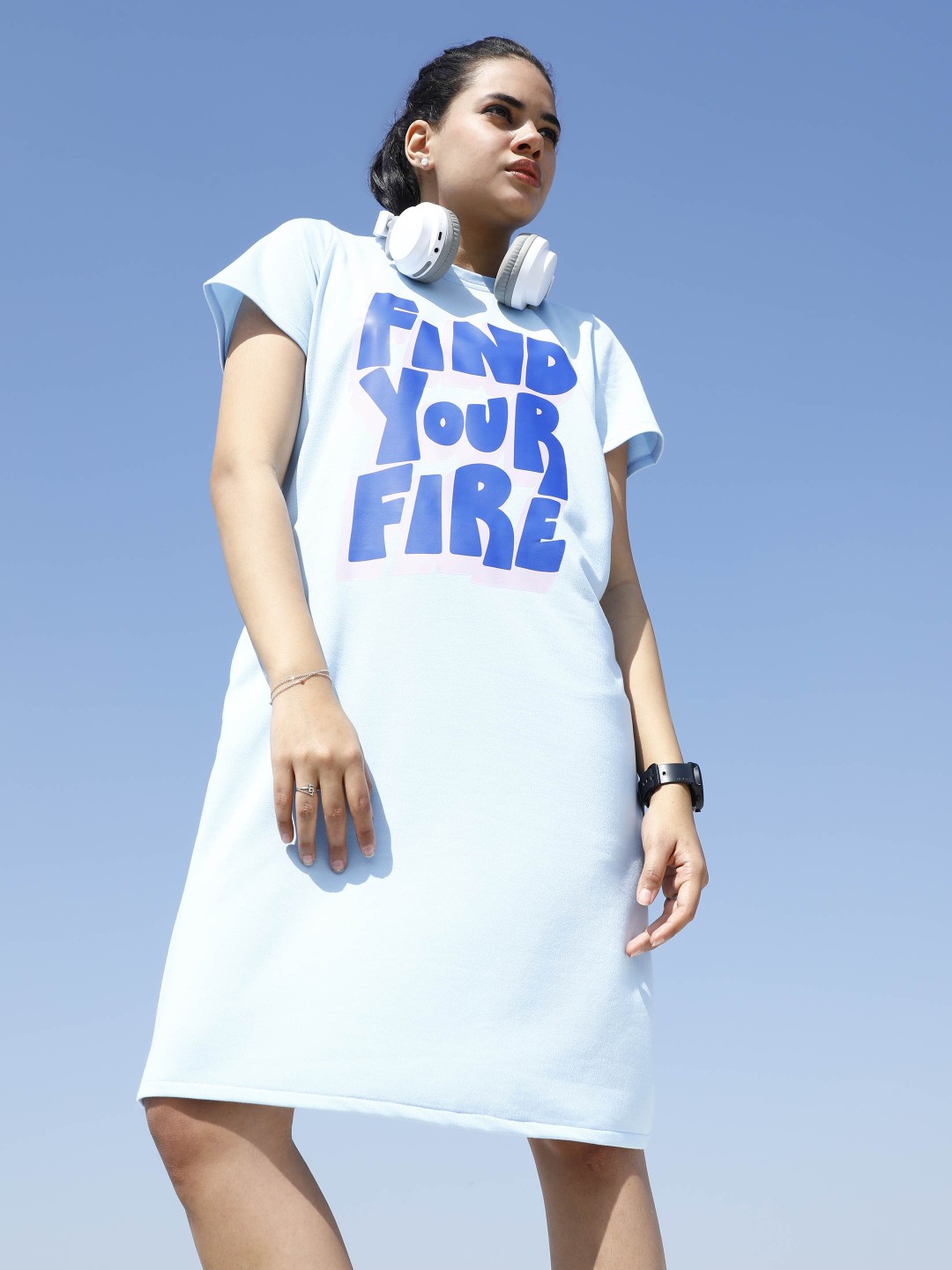 

Athena Unapologetic Print T-shirt Dress, Blue