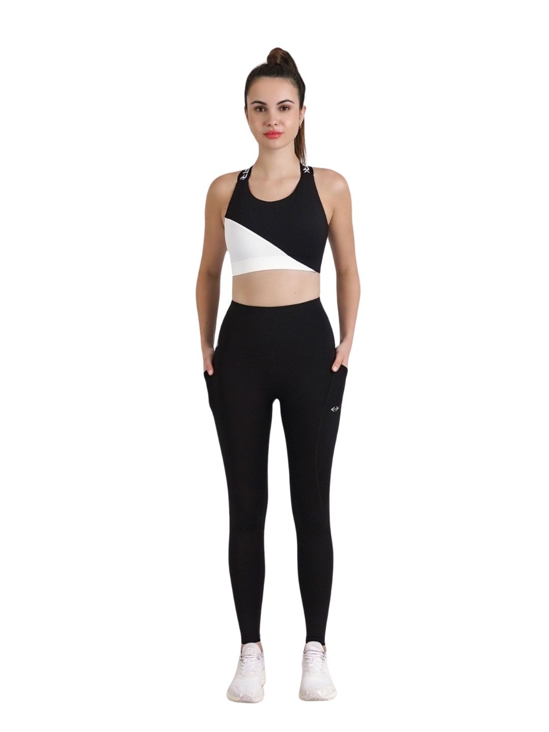

STRCH Strideflex Ankle-Length Gym Tights With Pockets, Black