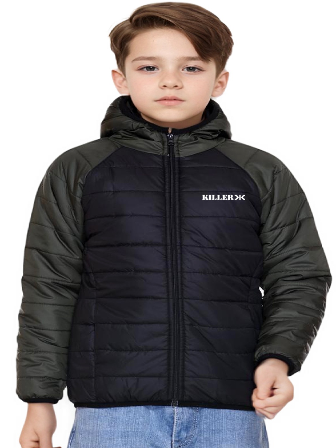 

Killer Boys Colourblocked Puffer Jacket, Black