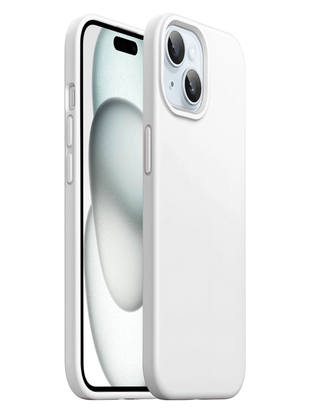 

LIRAMARK Solid Printed iPhone 15 Back Case Mobile Accessories, White