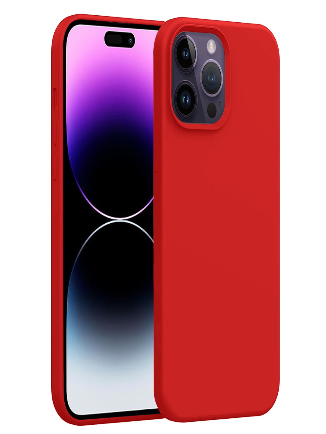 

LIRAMARK Solid Printed iPhone 14 Pro Back Case Mobile Accessories, Red