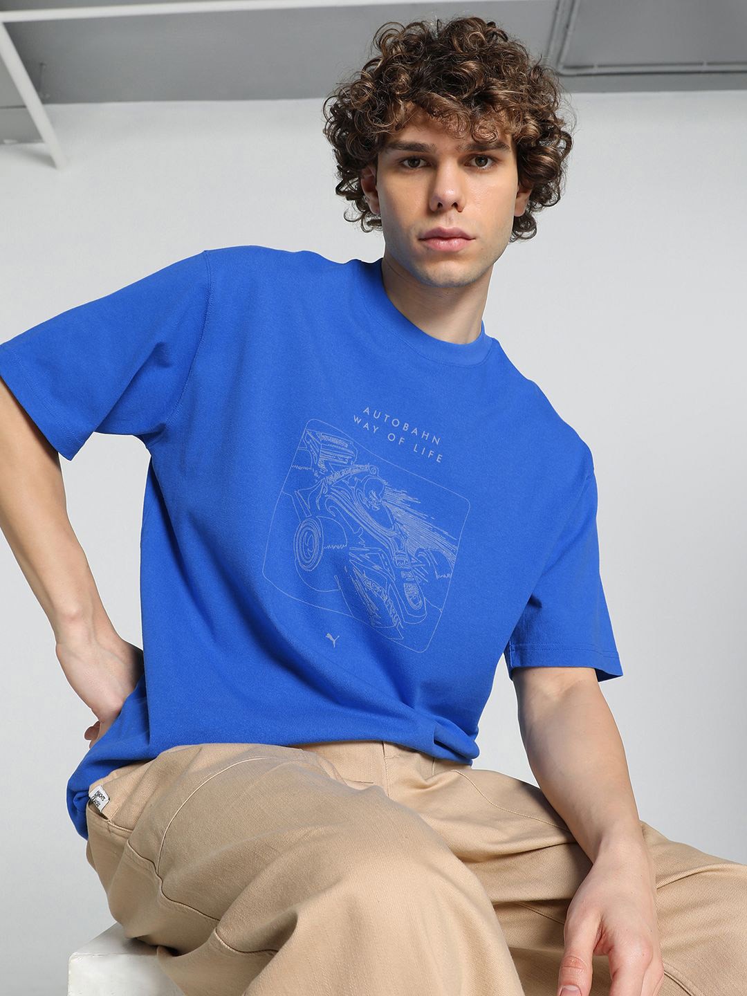 

Puma Graphics Autobahn Relaxed Fit Tee, Blue