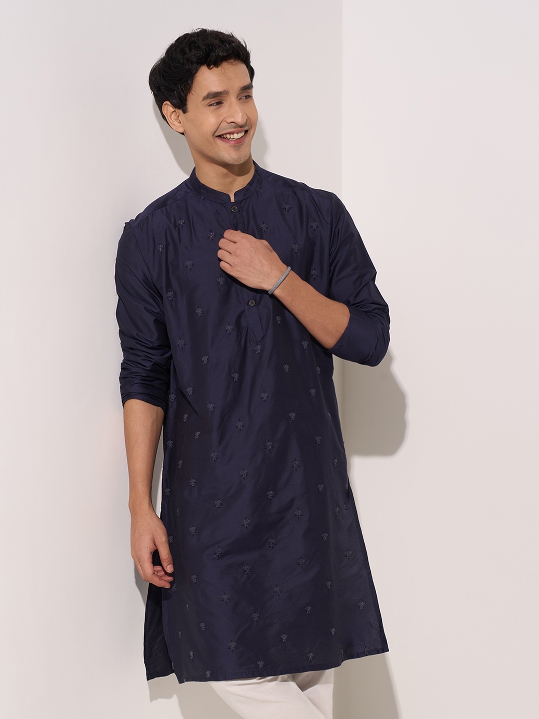 

indus route by Pantaloons Men Kurta, Teal