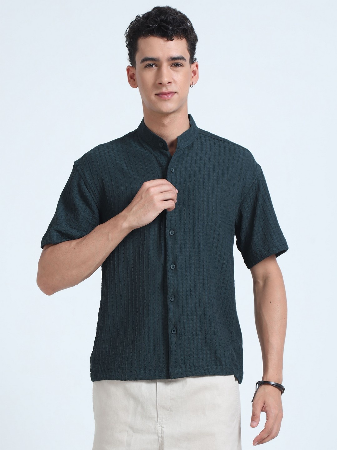 

THE BEETEL HOUSE Men Relaxed Opaque Casual Shirt, Olive