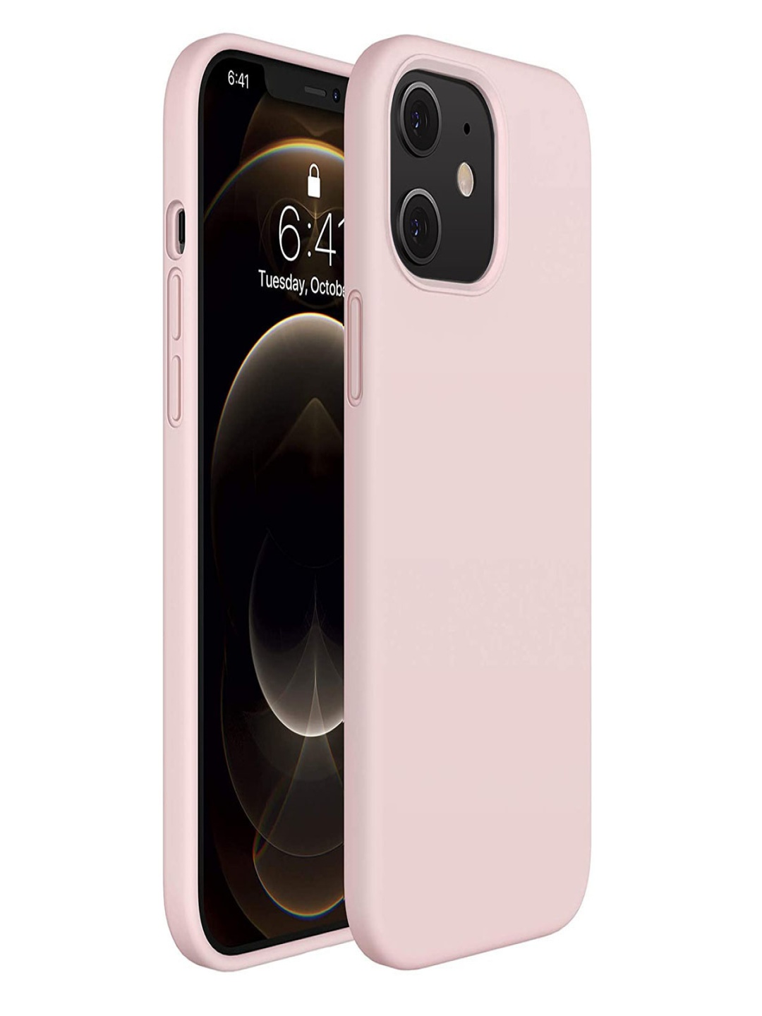 

LIRAMARK Solid Printed iPhone 12 Mini Back Case Mobile Accessories, Pink