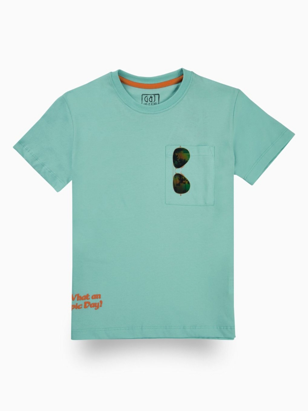 

Gini and Jony Boys Printed Applique T-shirt, Blue