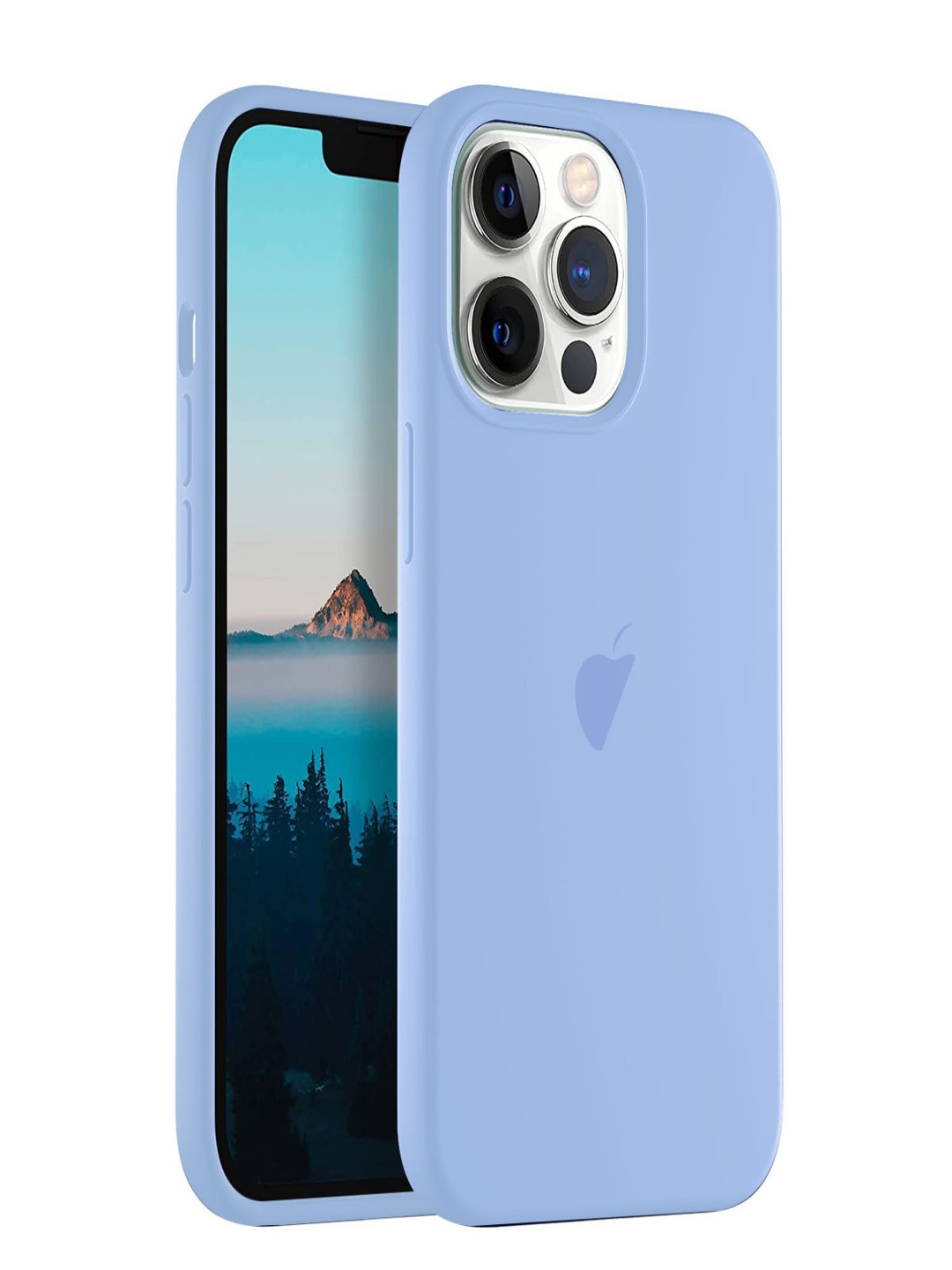 

LIRAMARK Solid Printed iPhone 13 Pro Back Case Mobile Accessories, Blue