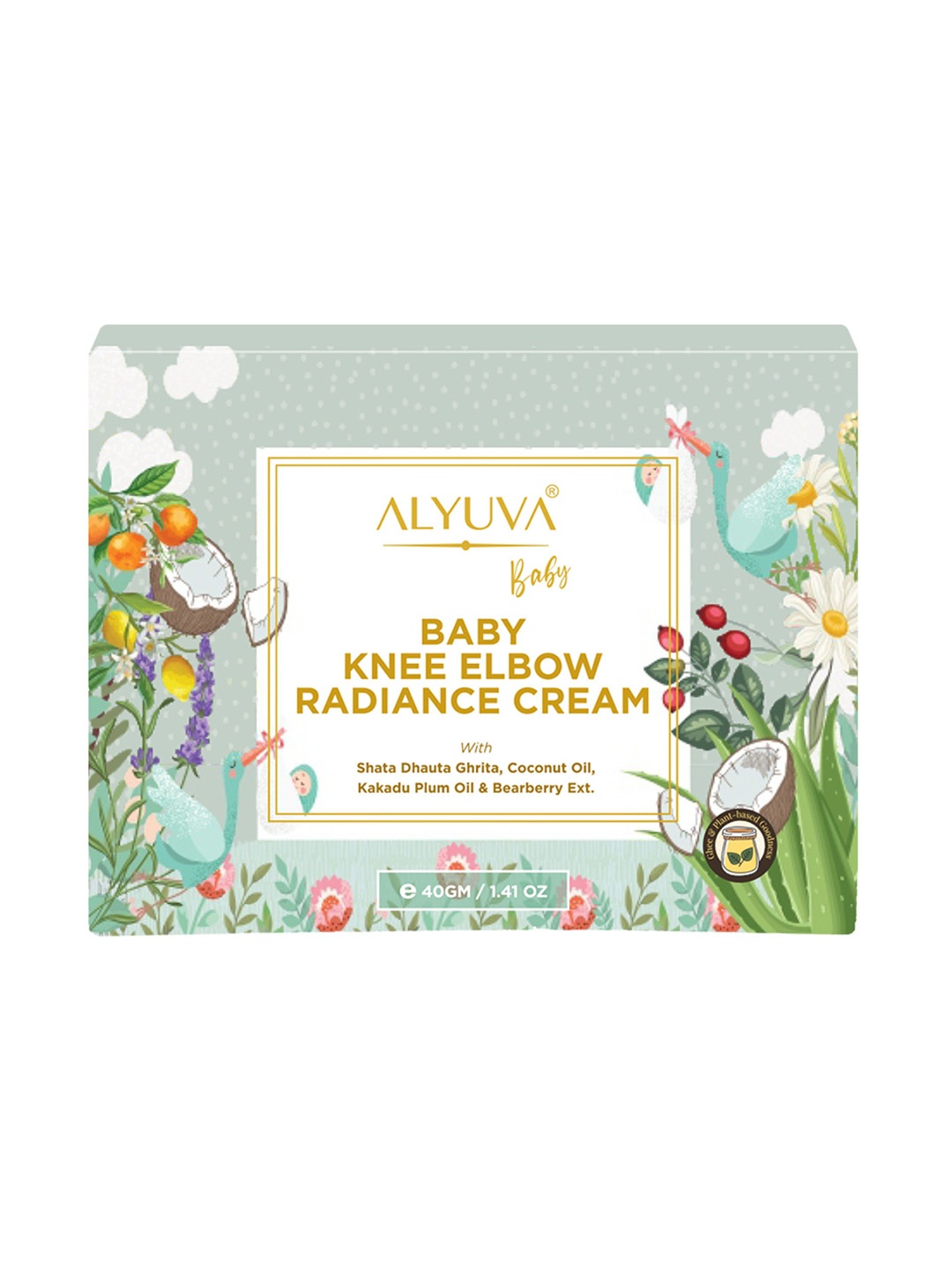 

Alyuva Baby Knee Elbow Radiance Cream With Coconut Oil - 40 g, White