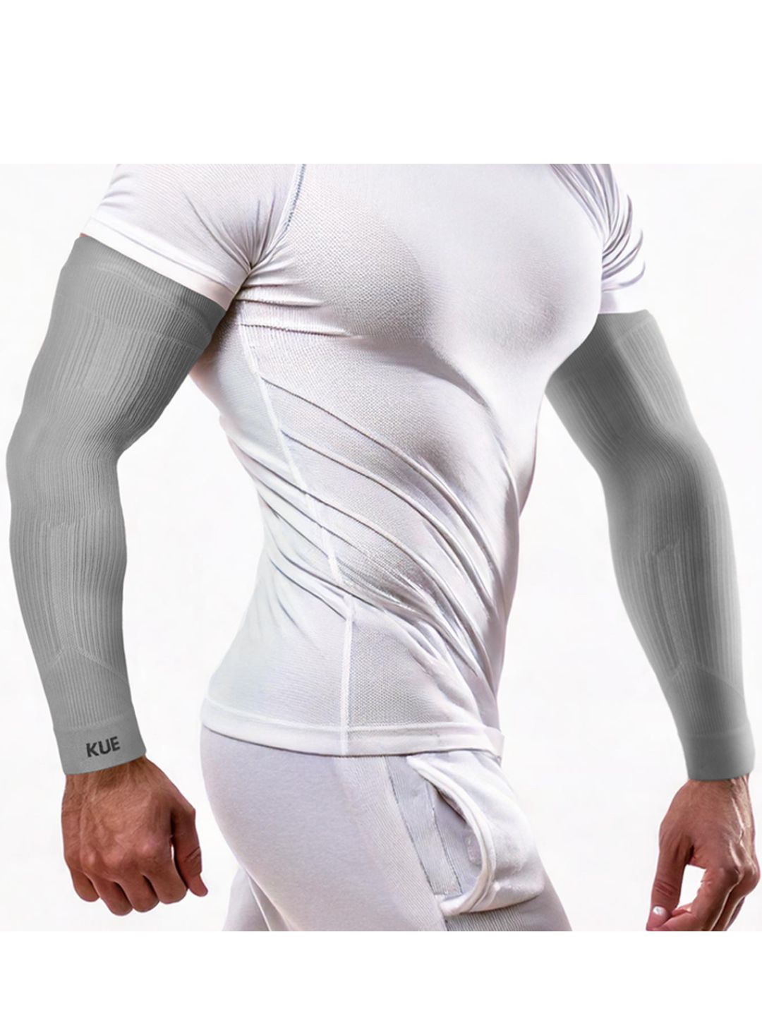 

KUE Men Compression Arm Support Sleeves, Grey