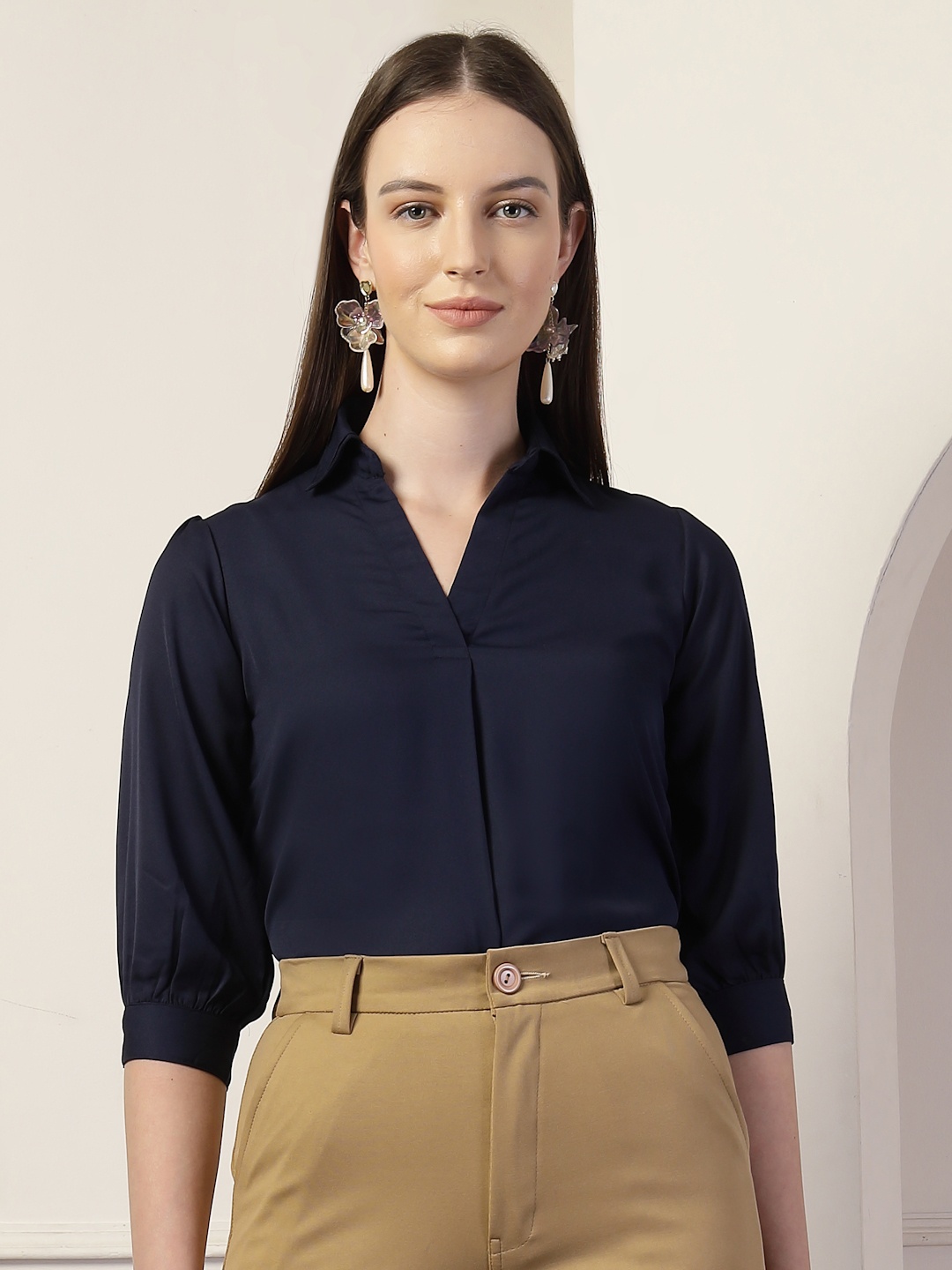 

Style Quotient Top, Navy blue