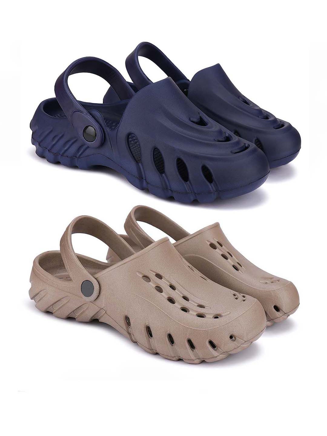 

BERSACHE Men Clogs, Blue