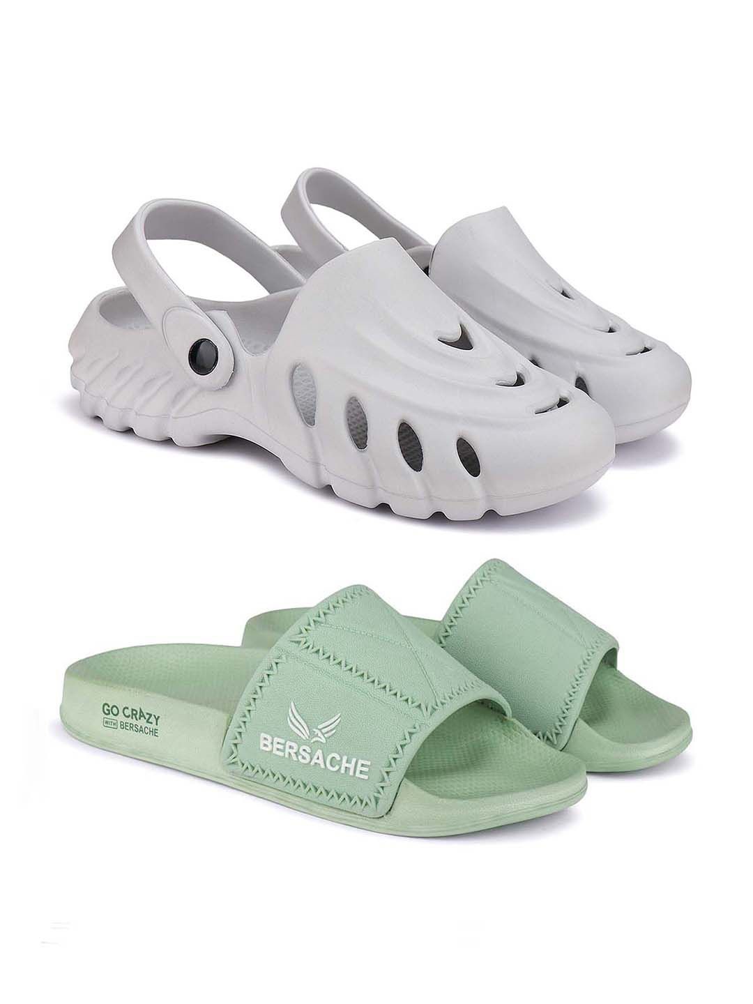 

BERSACHE Men Clogs, Green