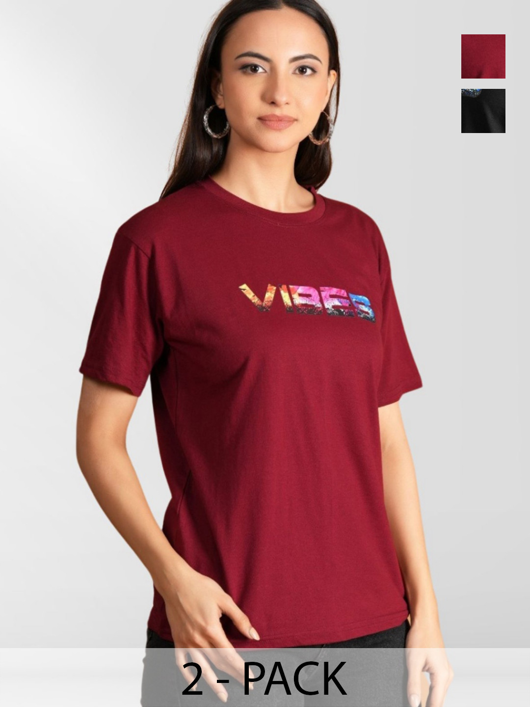 

NEYSA Women Typography 2 Printed T-shirt, Multi