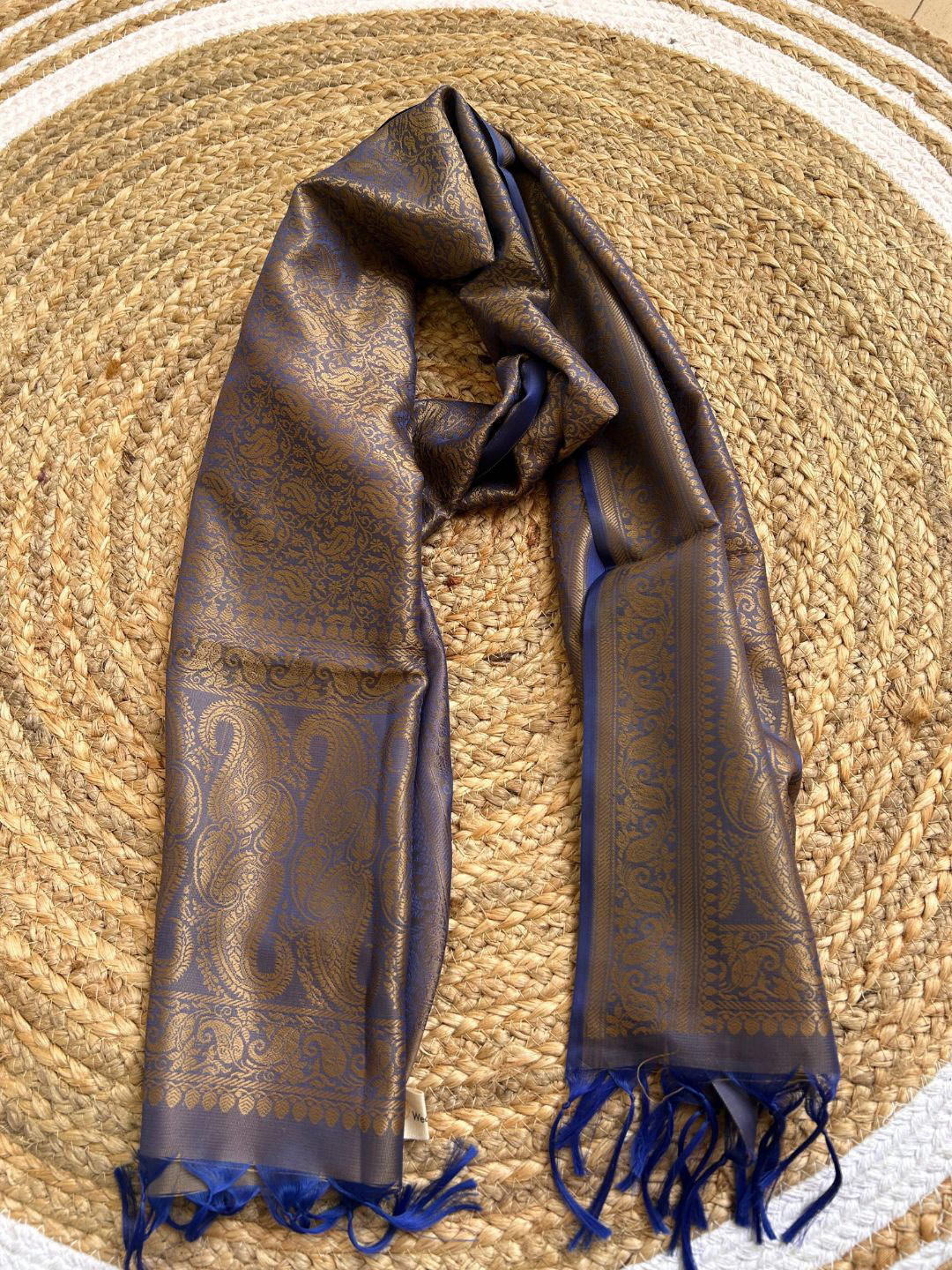 

Weave Owl Women Woven Design Stole, Blue