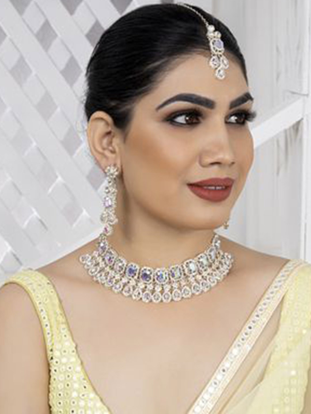 

YANSHIKA Gold-Plated Kundan Studded Jewellery Set