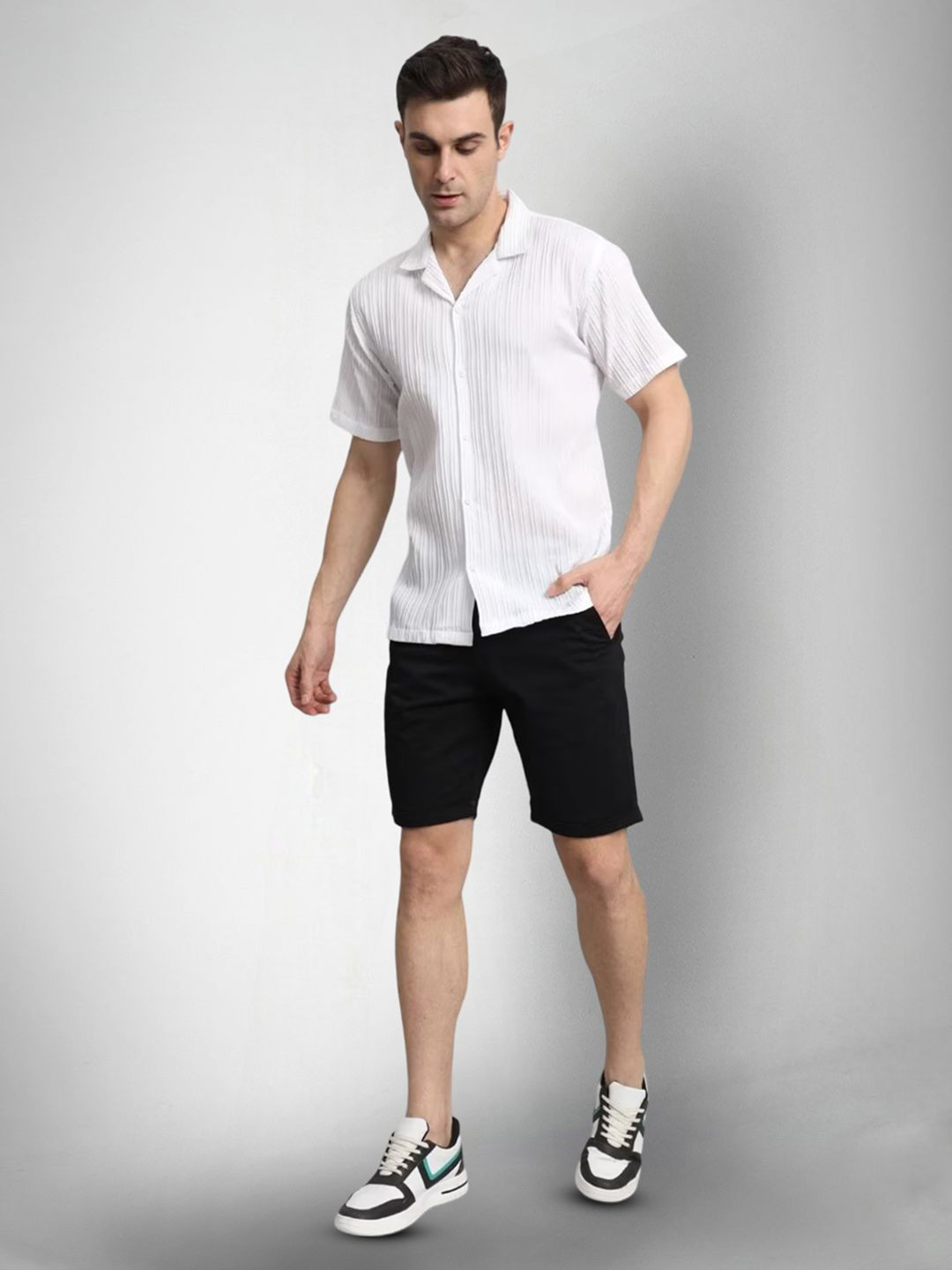

Moda Rapido Men Original Opaque Casual Shirt, White