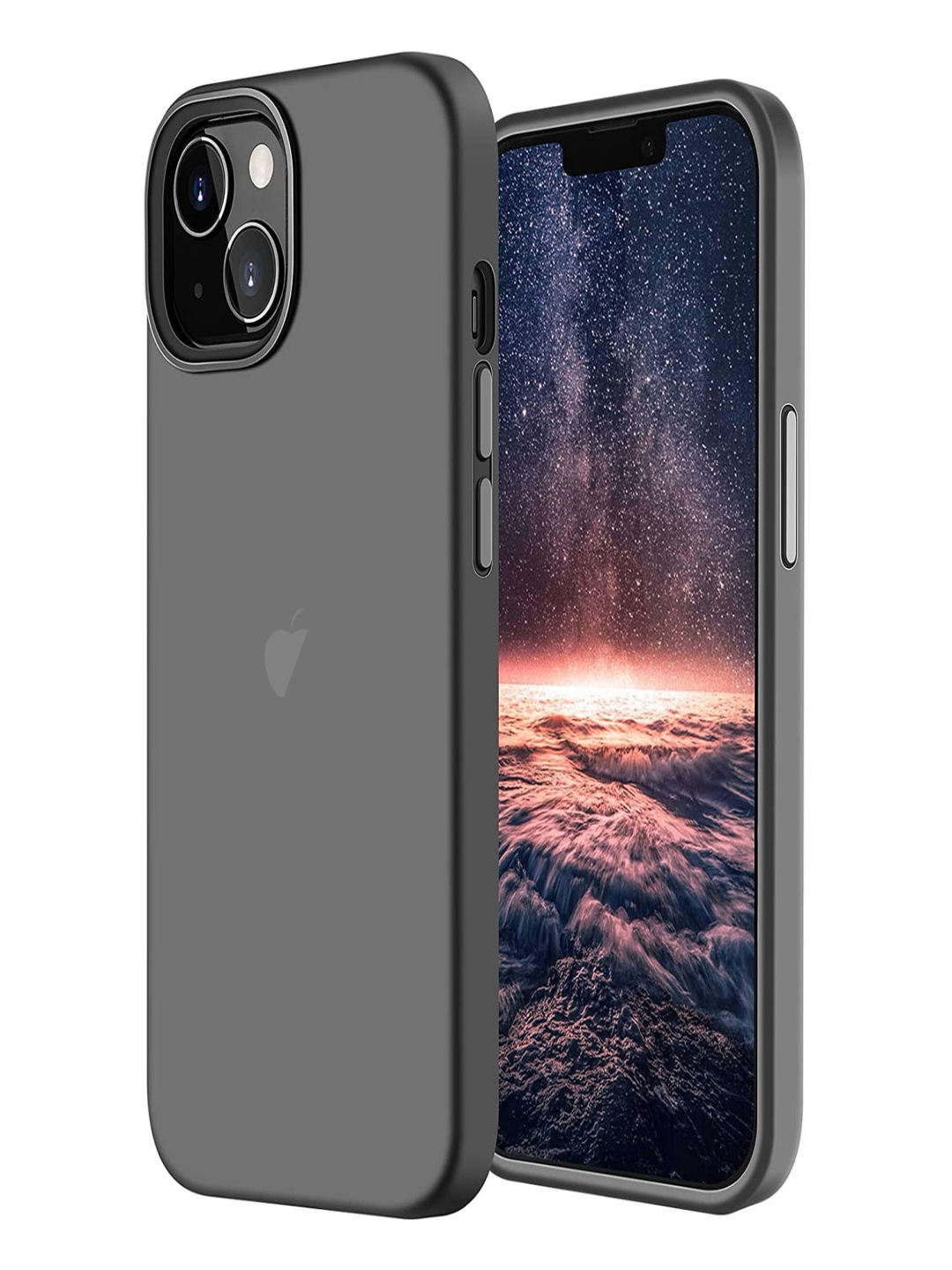 

LIRAMARK Solid Printed iPhone 13 Back Case Mobile Accessories, Grey