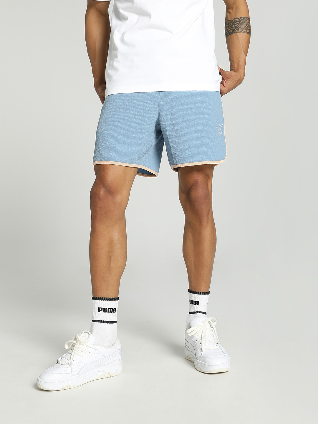 

Puma Team Men Mid-Rise Shorts, Blue