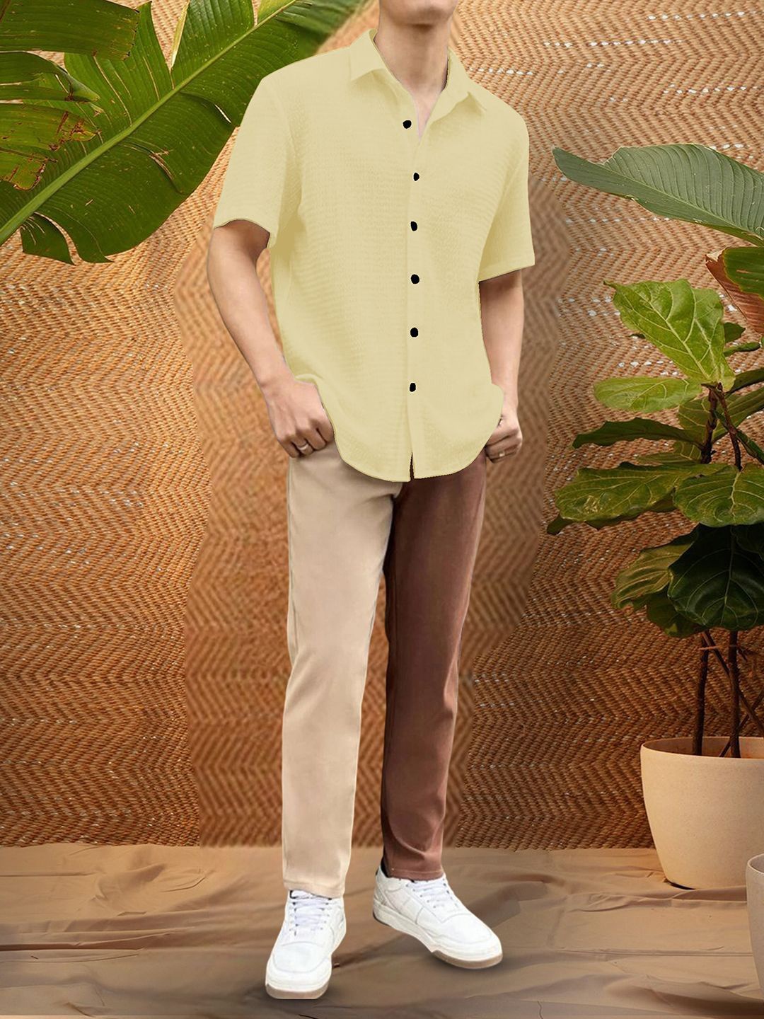

Moda Rapido Men Original Opaque Casual Shirt, Yellow