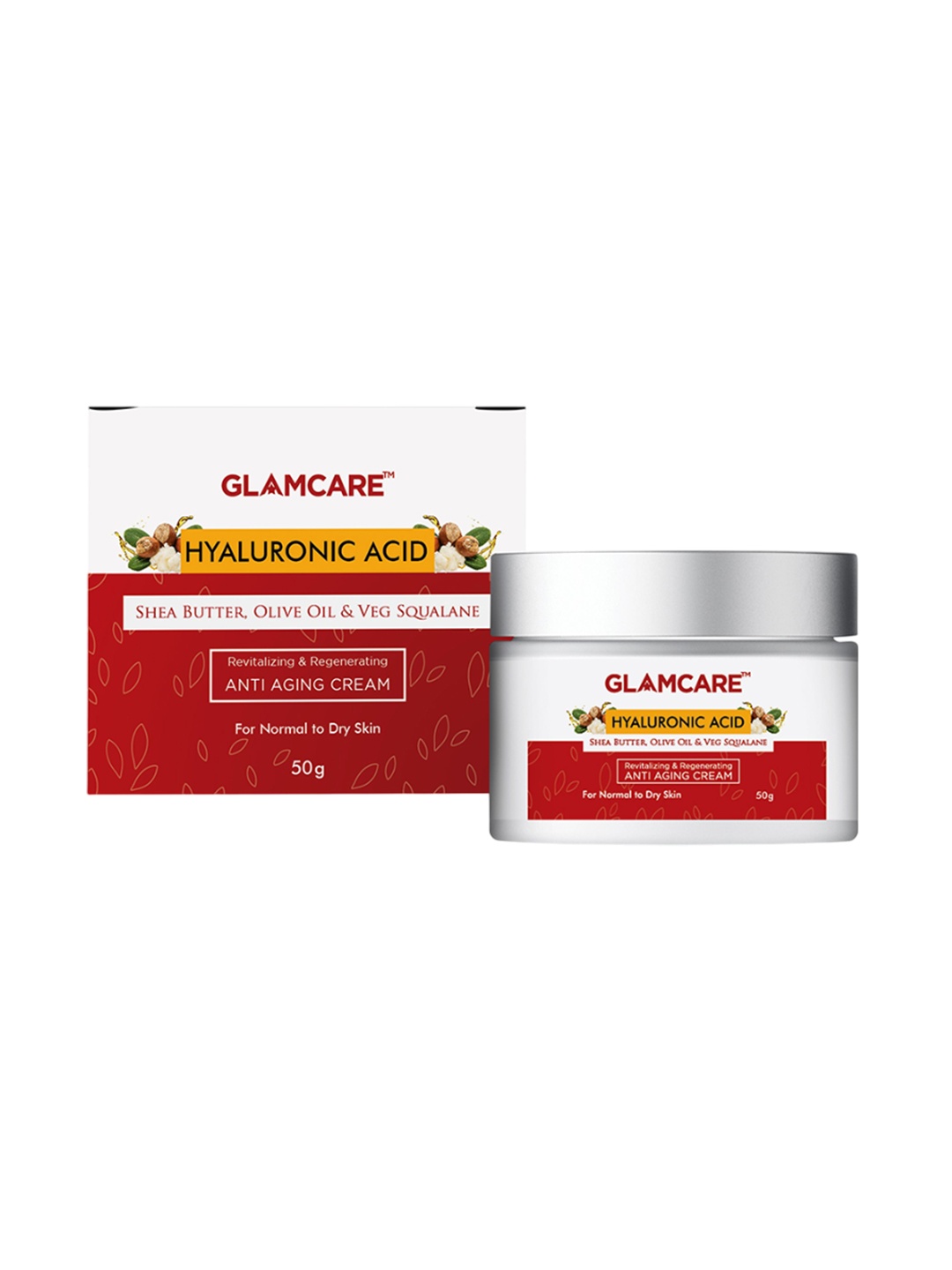 

Glamcare Hyaluronic Acid & Shea Butter Anti Aging Cream - 50 g, White
