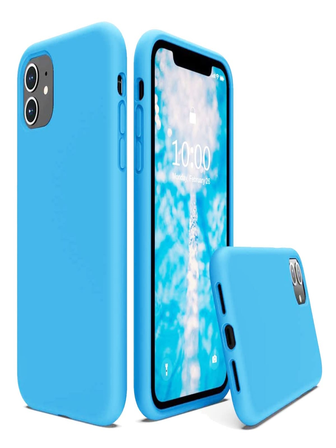 

LIRAMARK Solid Printed iPhone 11 Back Case Mobile Accessories, Blue