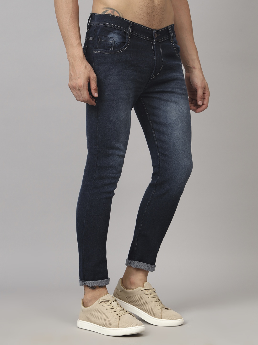 

Moda Rapido Men Classic Light Fade Jeans, Blue