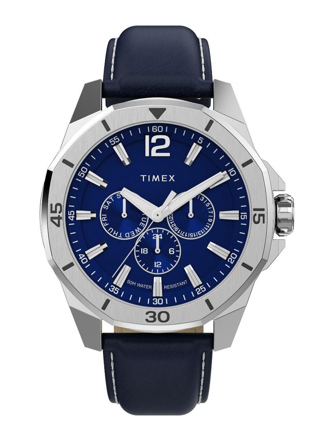 

Timex Men Brass Dial & Stainless Steel Straps Analogue Watch TW2W80200, Black