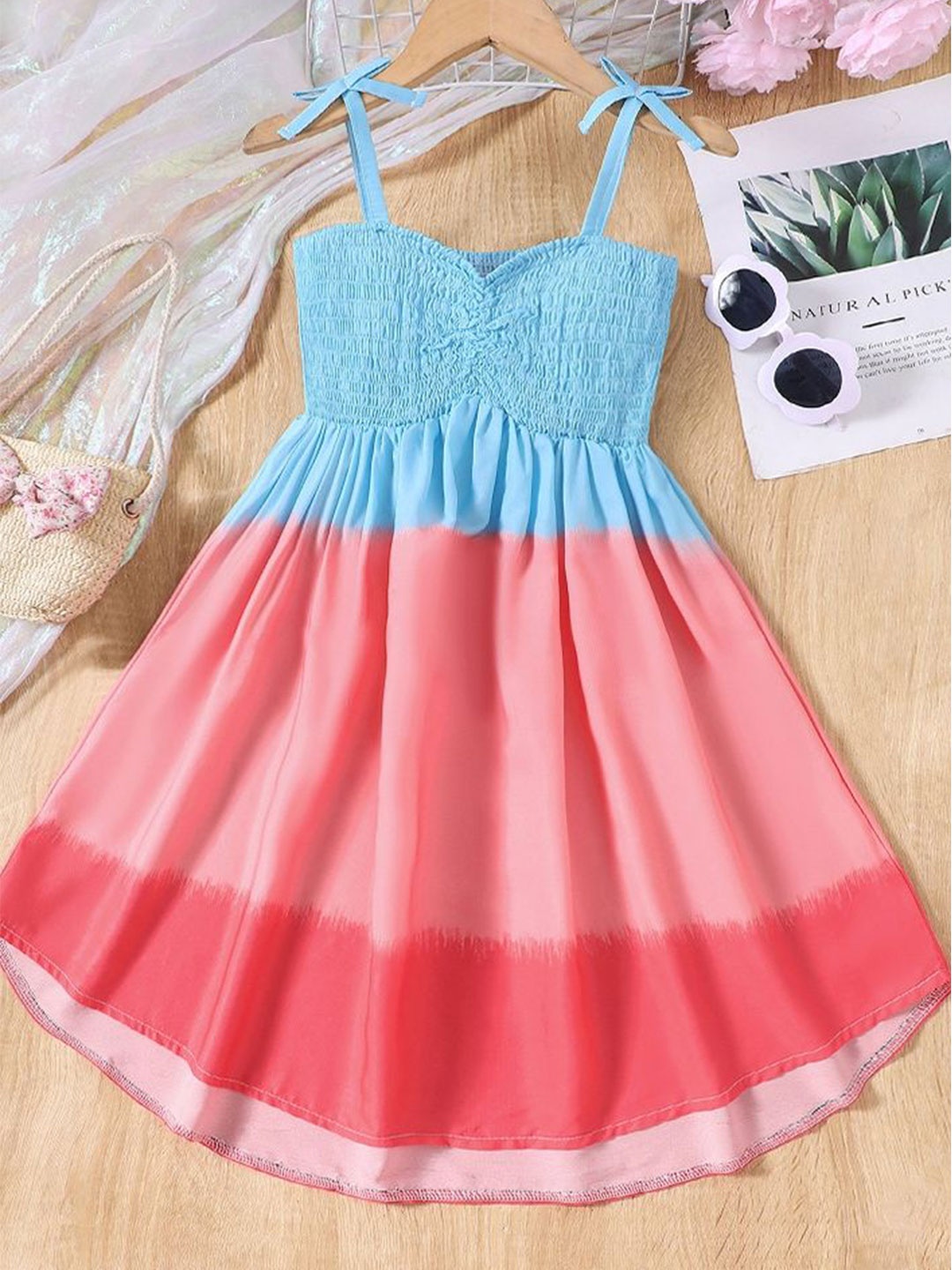 

LULU & SKY Colourblocked Fit & Flare Dress, Multi