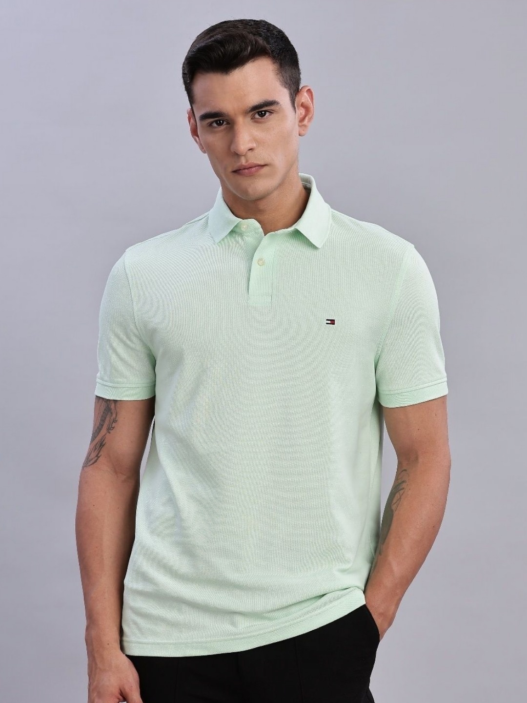 

Tommy Hilfiger Men Polo Collar T-shirt, Green