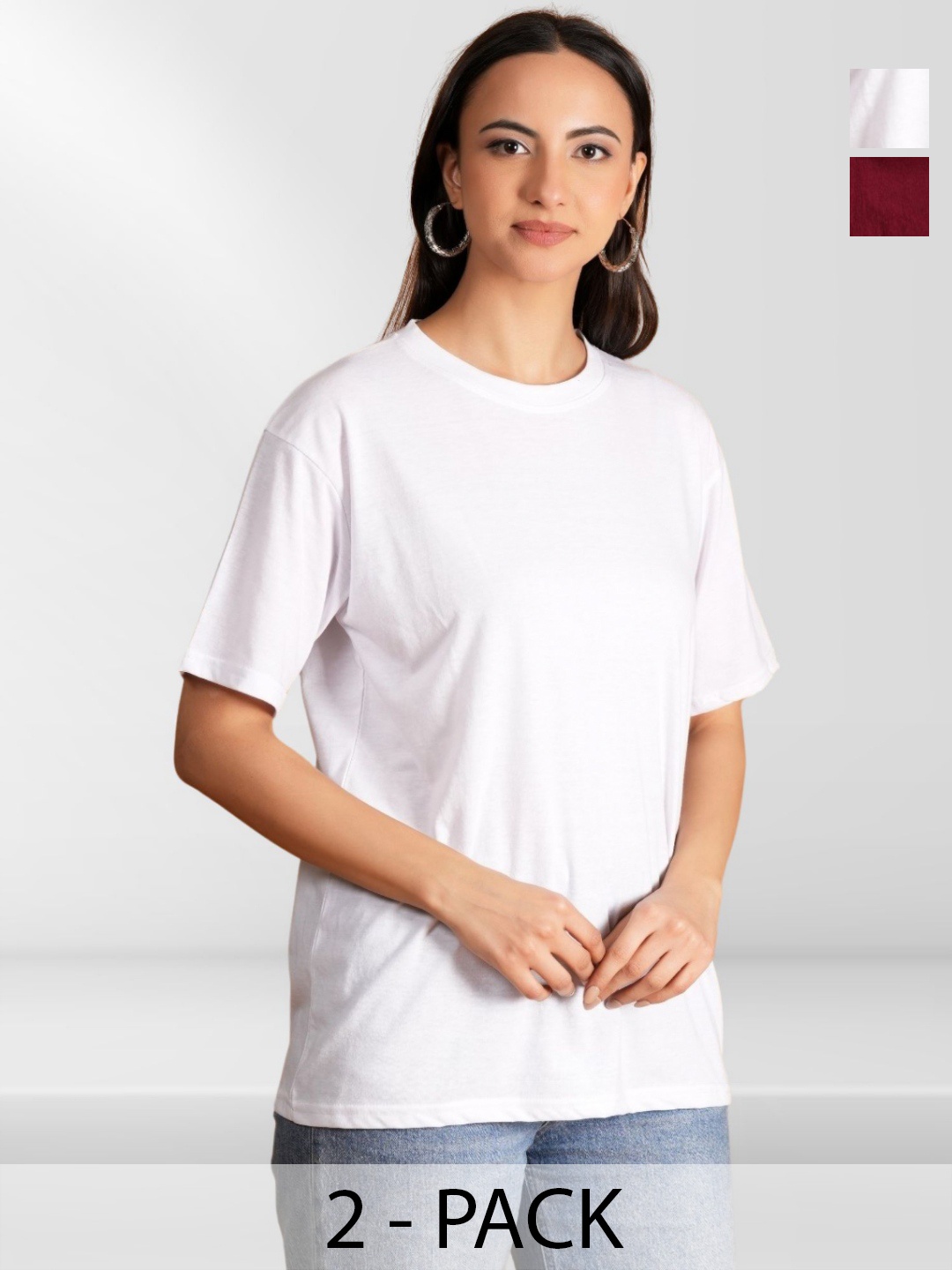 

NEYSA Women Typography 2 Printed Pockets T-shirt, Multi