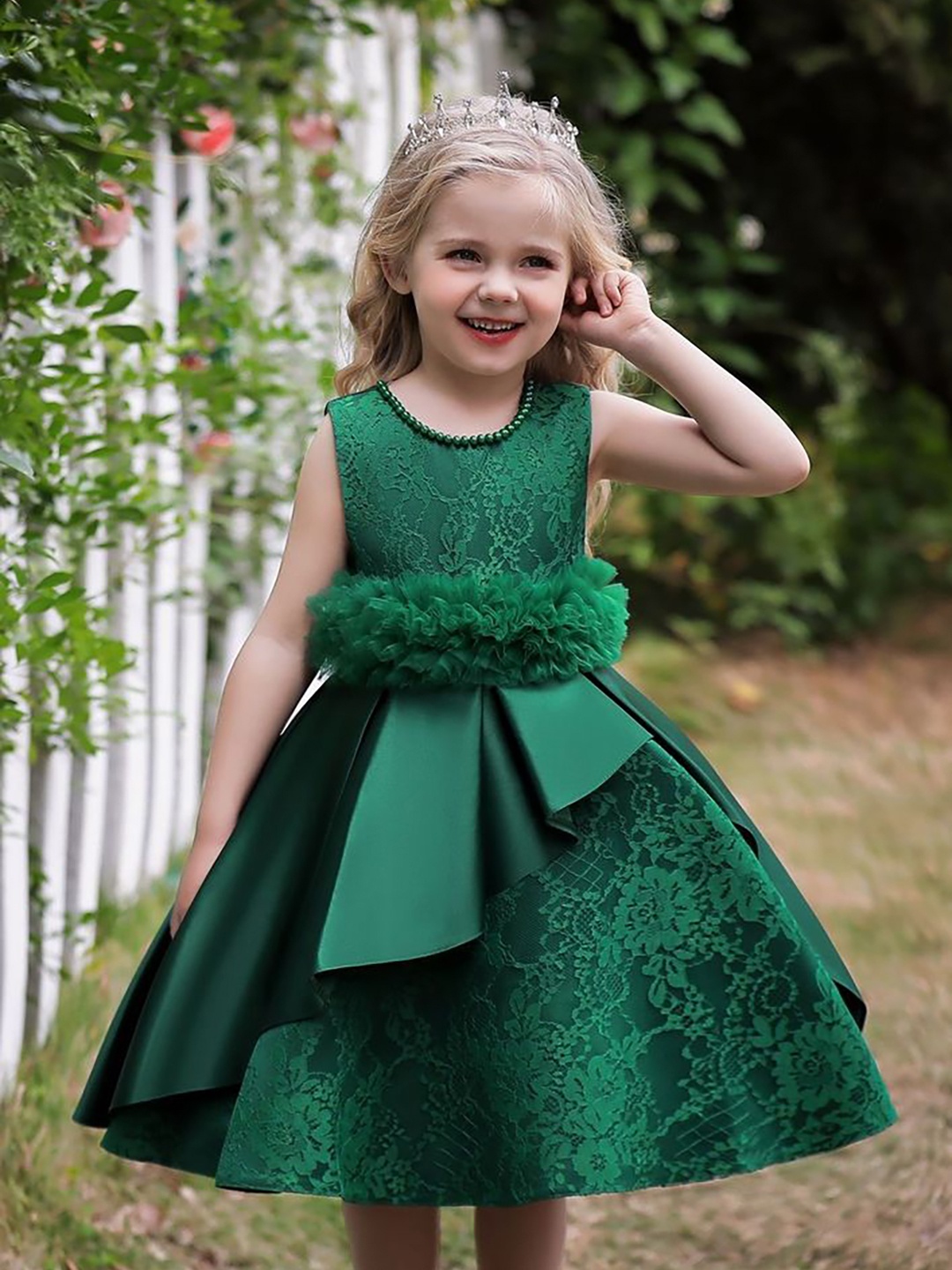 

LULU & SKY Fit & Flare Dress, Green