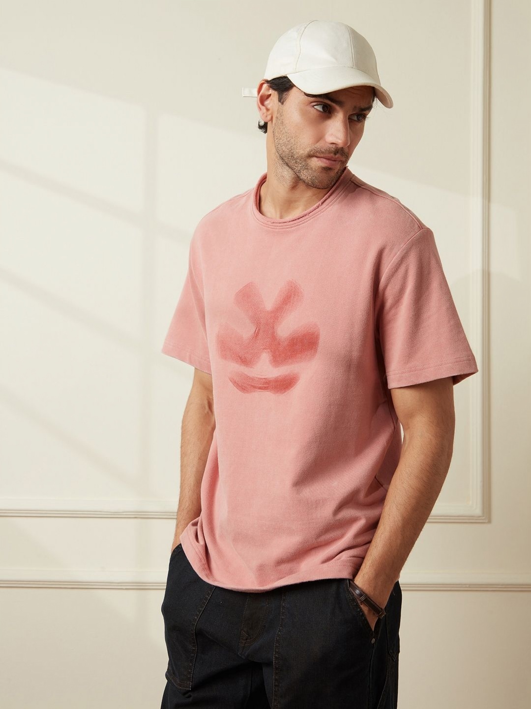 

WROGN Men Pockets T-shirt, Pink