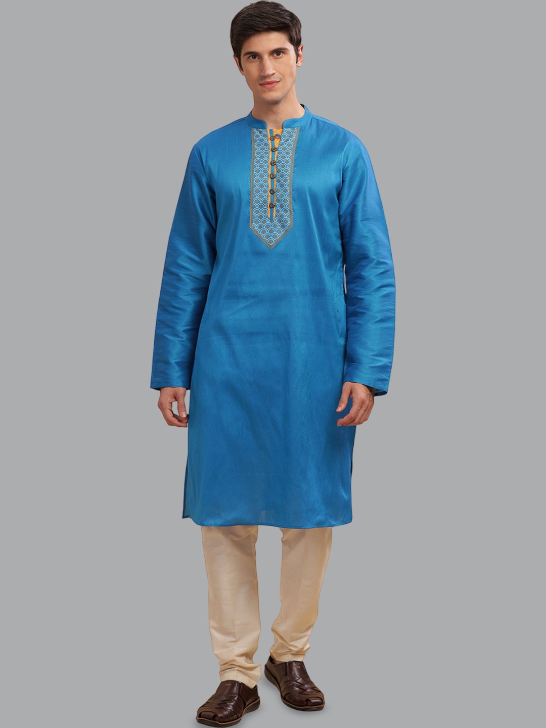 

Arch element Men Flared Sleeves Kurta, Blue