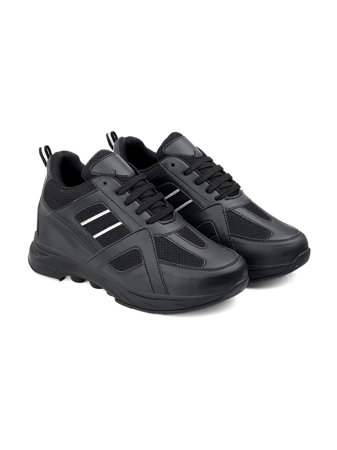 

riffway Men Woven Design Sneakers, Black
