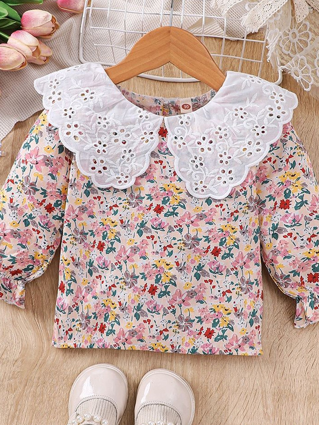 

LULU & SKY Floral Print Cotton Top, Multi