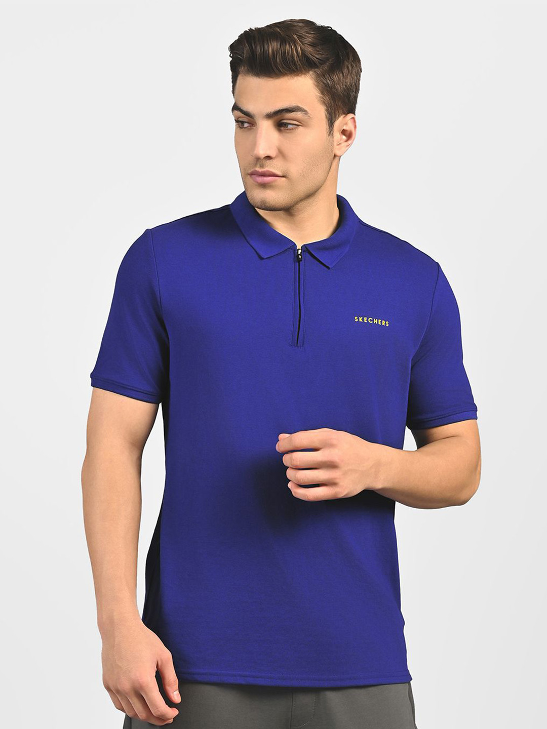 

Skechers Men Contrast Tipping Polo T-Shirt, Blue