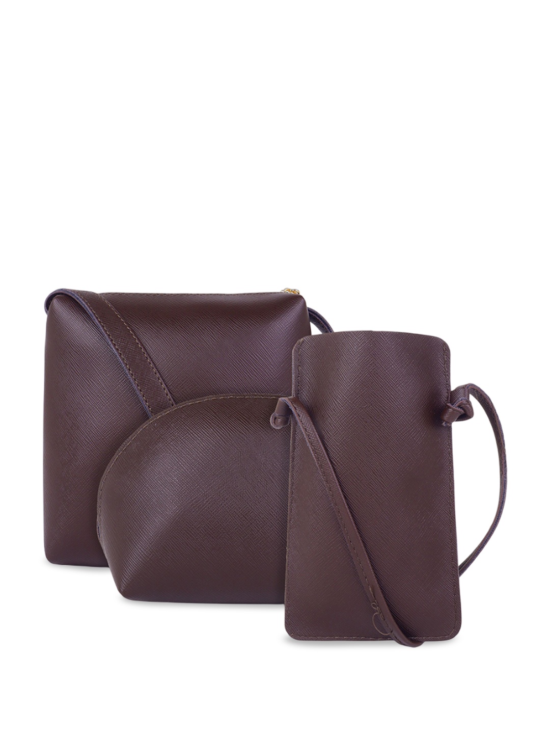 

LEGAL BRIBE PU Bucket Sling Bag, Brown