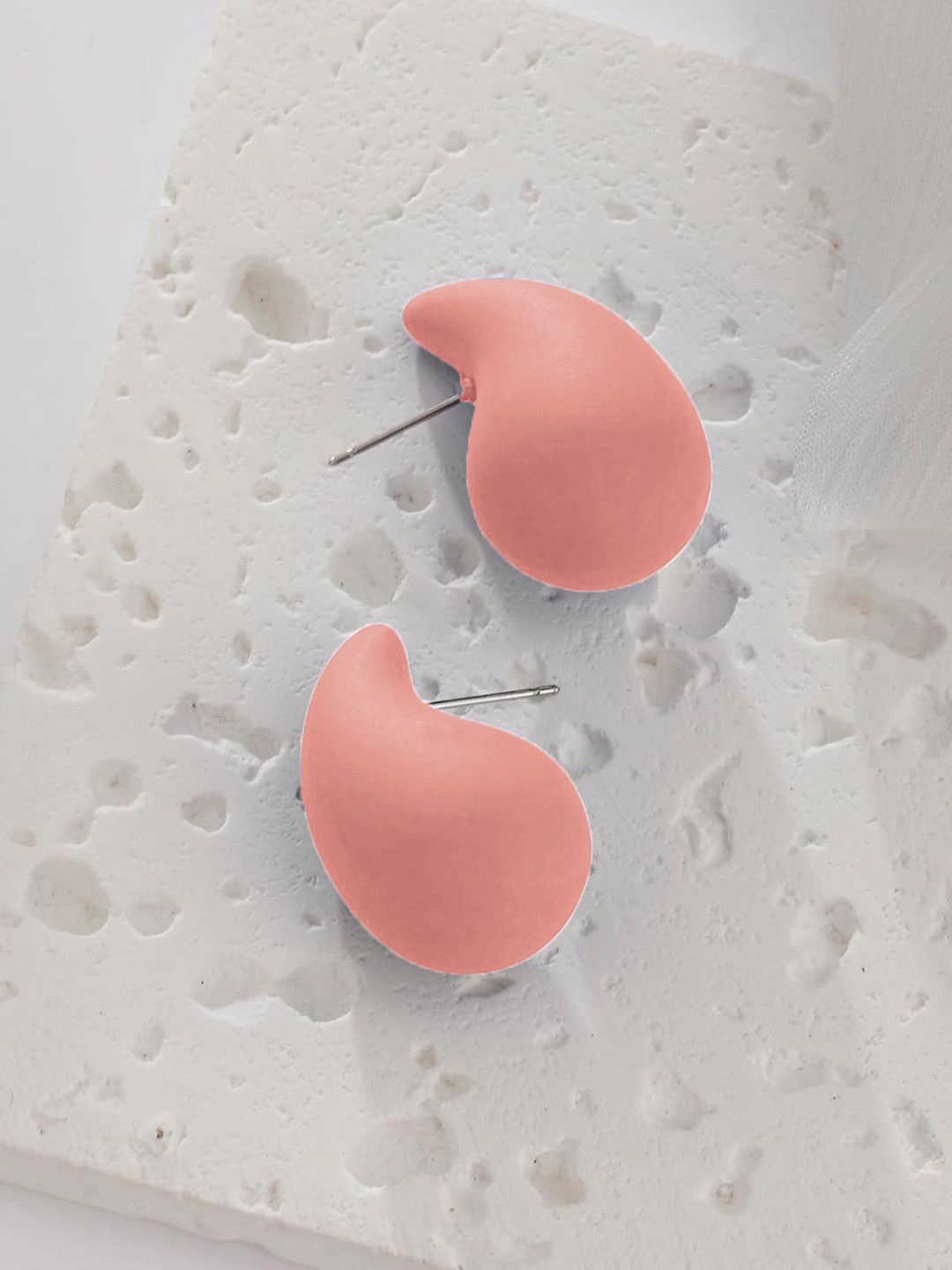 

FIMBUL Teardrop Shaped Drop Earrings, Peach