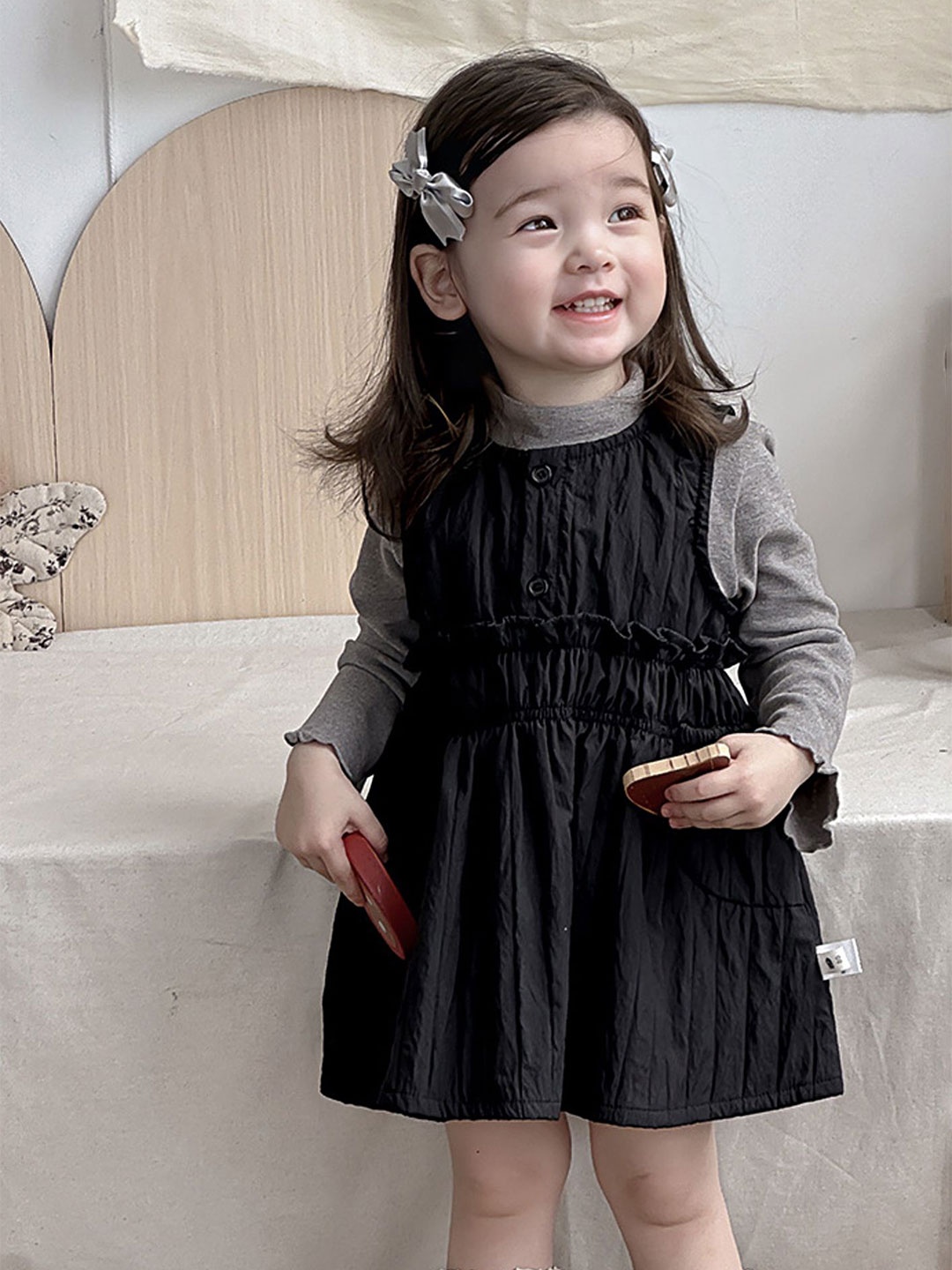

LULU & SKY Fit & Flare Dress, Black