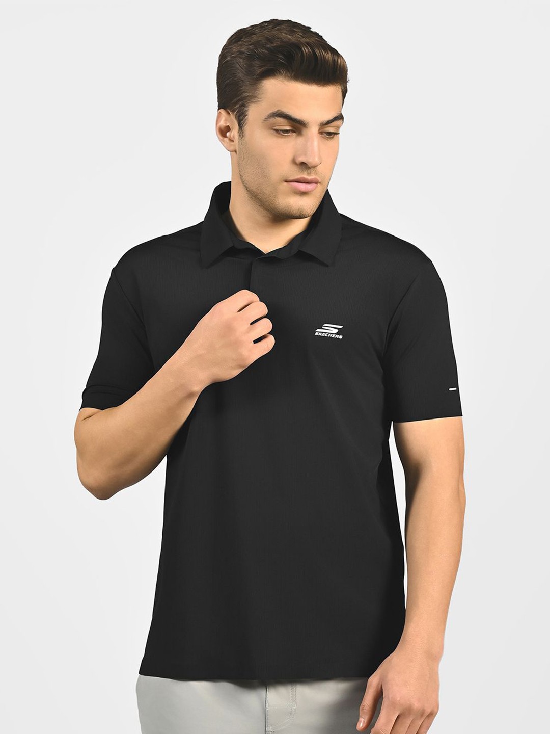 

Skechers Men Basic Polo T-Shirt, Black