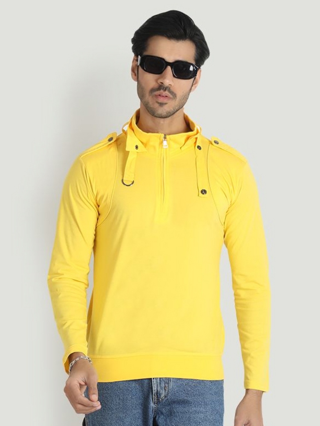 

Black Collection Men High Neck T-shirt, Yellow