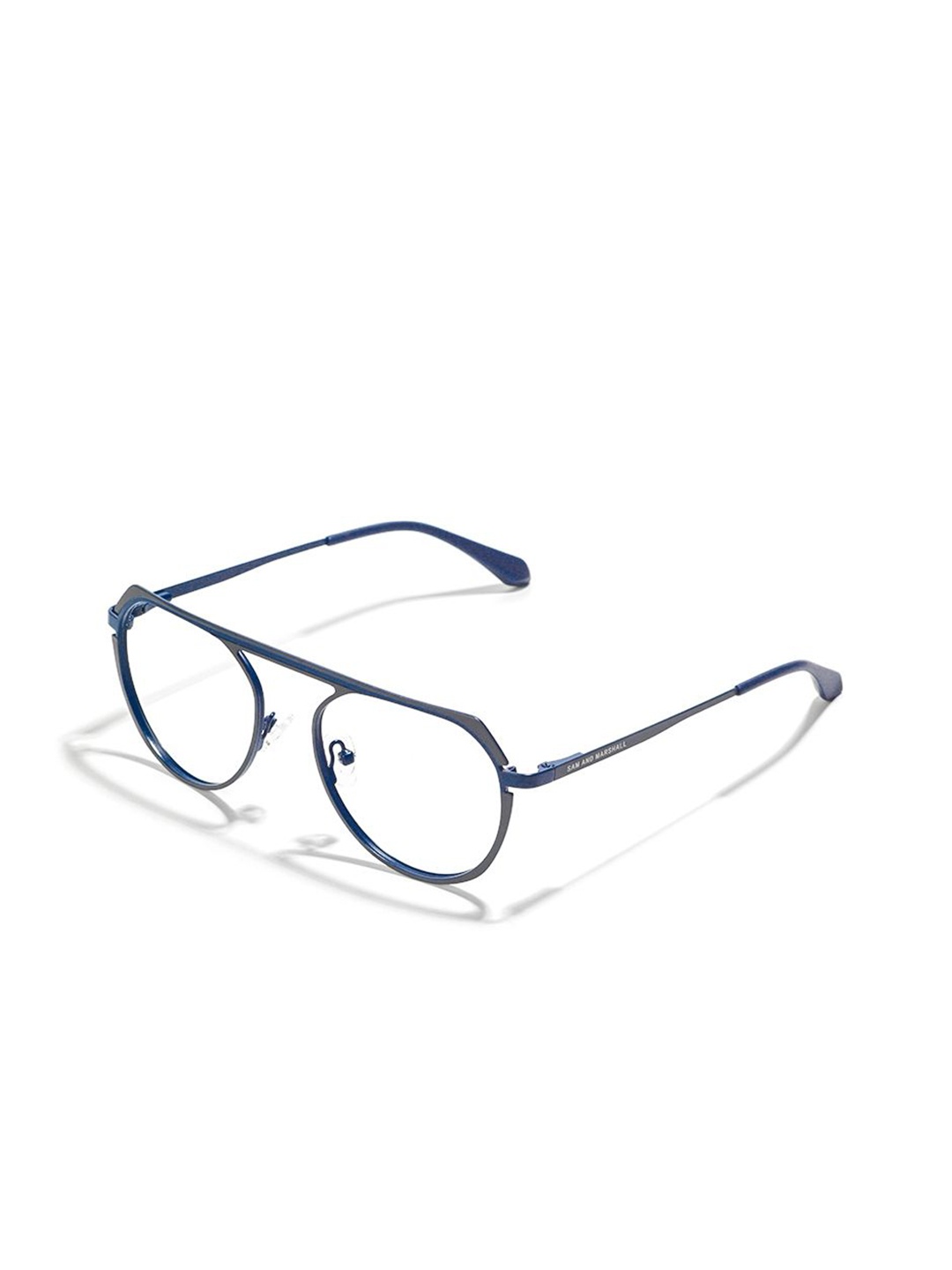 

SAM & MARSHALL Unisex Full Rim Aviator Frames, Blue