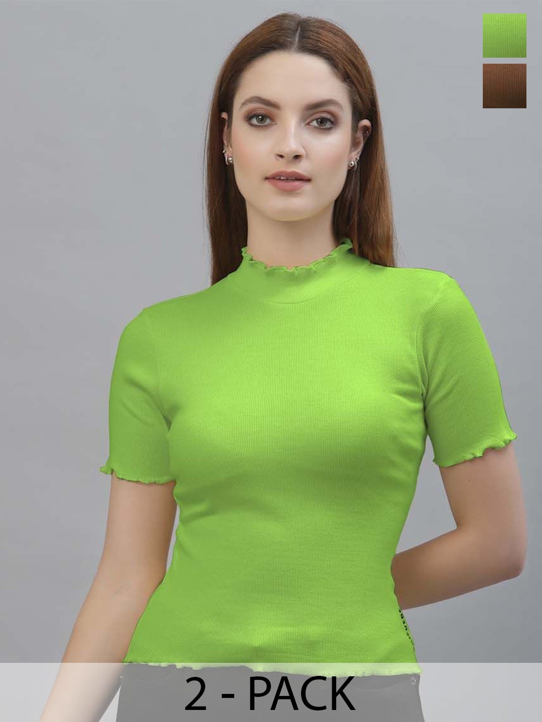 

Friskers Cotton Crop Top, Fluorescent green
