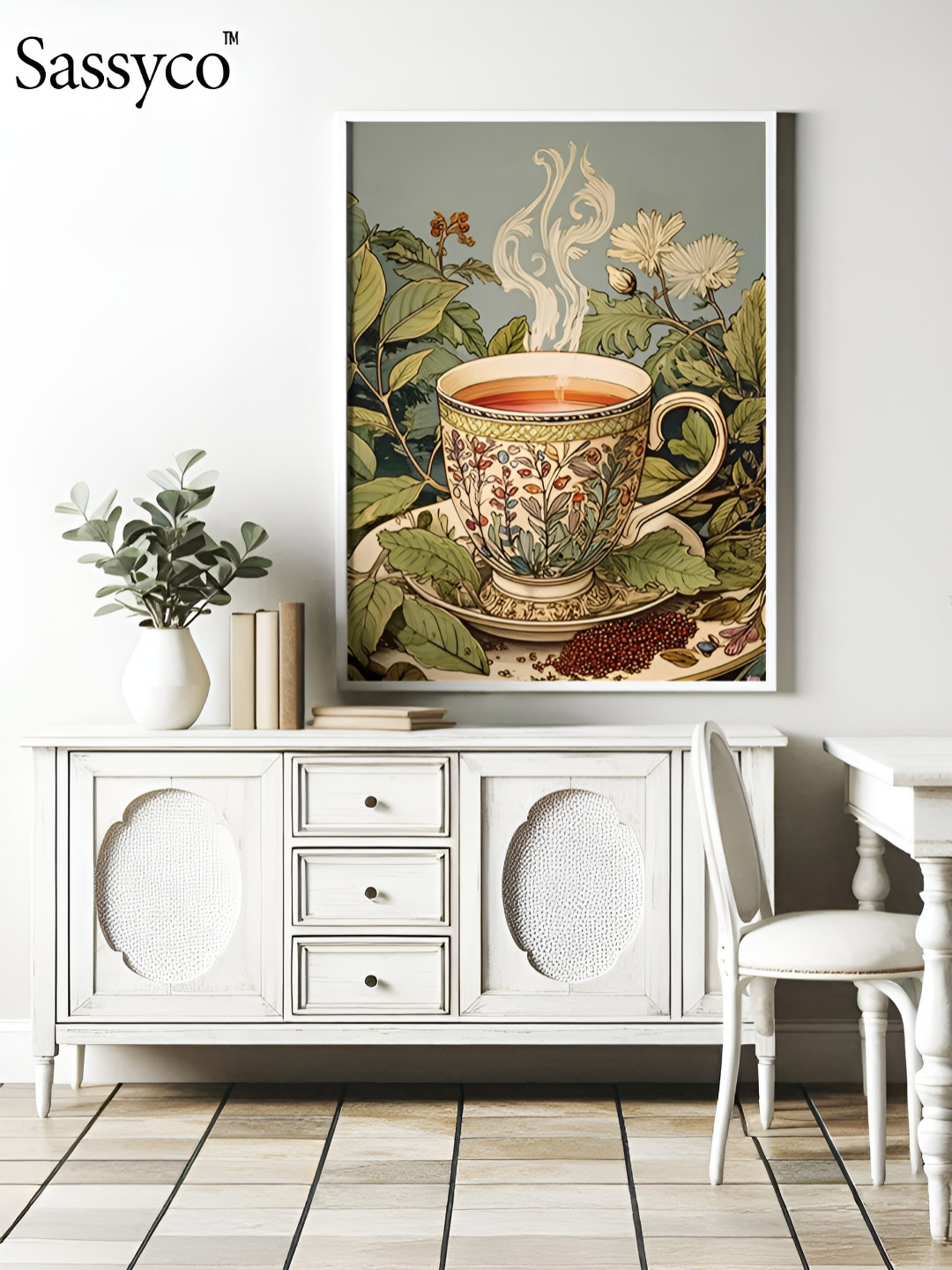 

Sassyco Green & Beige 1 Piece Canvas Floral and Botanical Wall Paintings