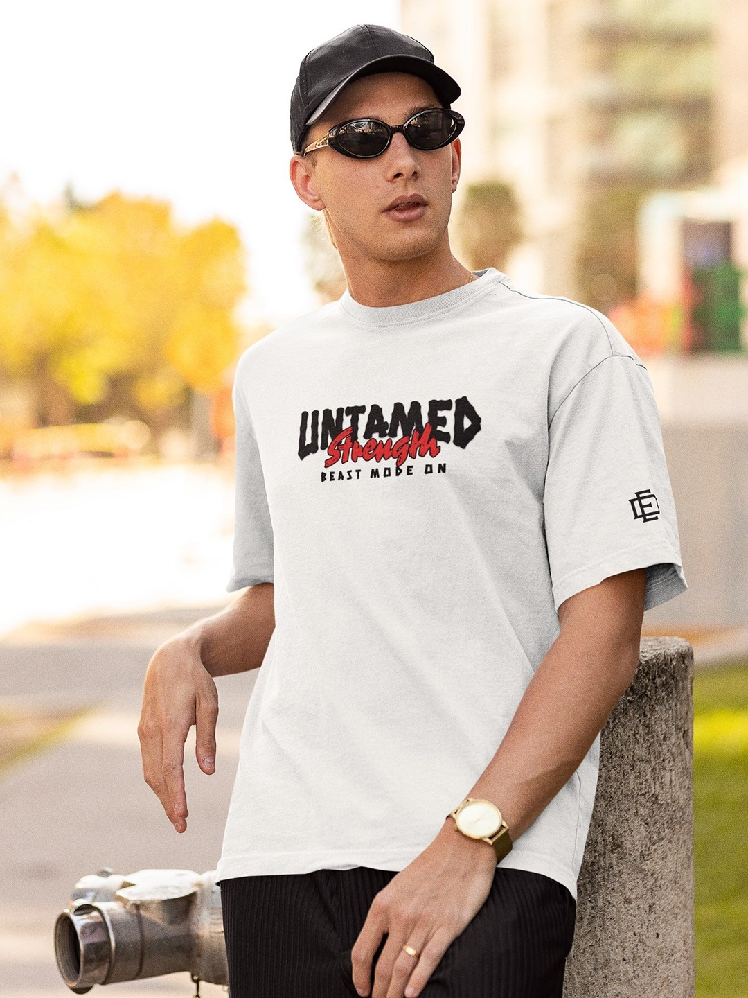 

Edyssa Men Printed T-shirt, White