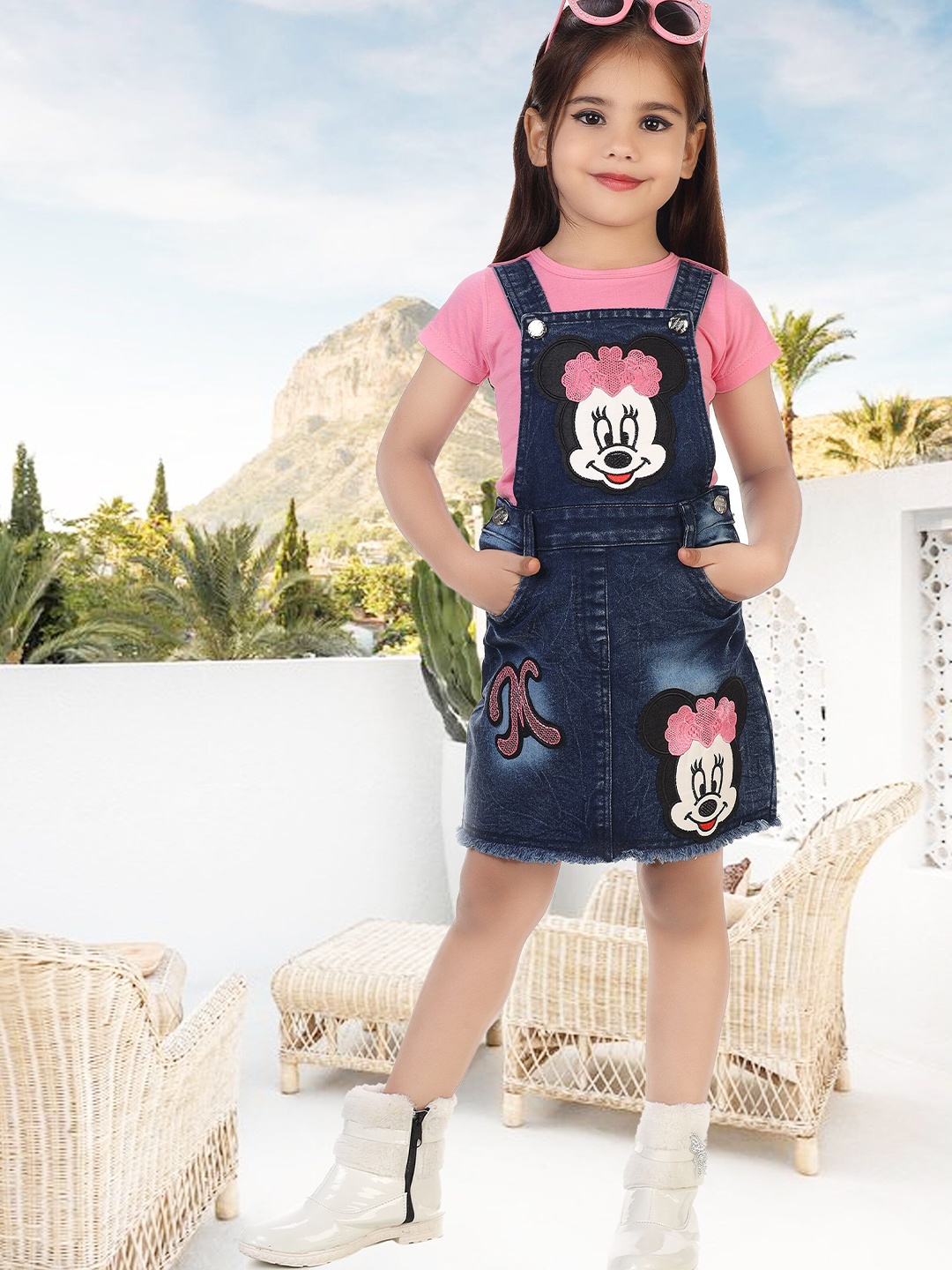 

R8 CHOICE Girls T-shirt with Skirt, Pink