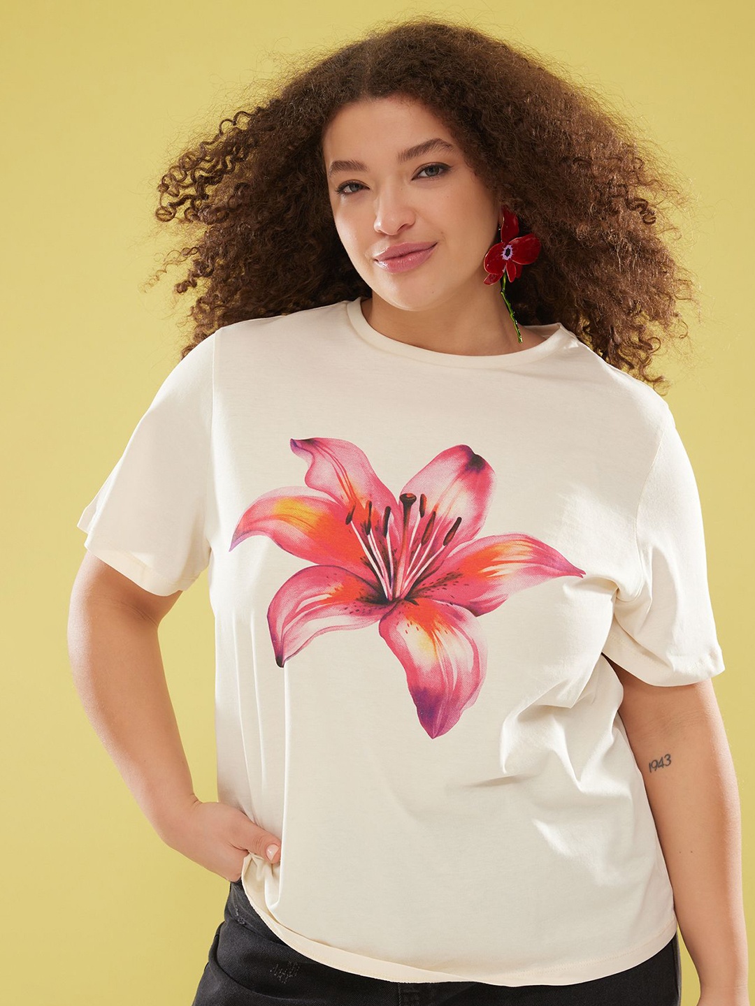 

Trendyol Women Printed Applique T-shirt, Na