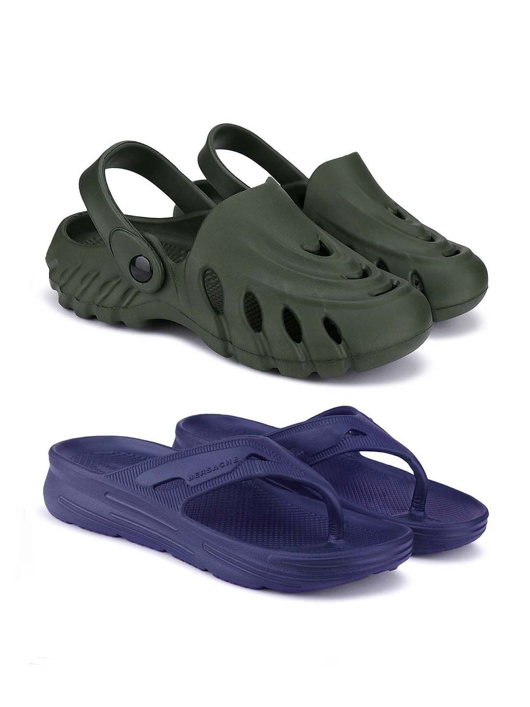 

BERSACHE Men Clogs, Navy blue