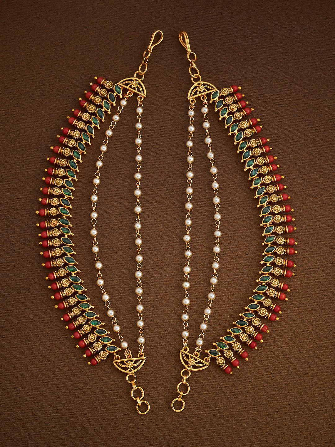 

Kushal's Fashion Jewellery Gold-Plated Sheeshphool Head Jewellery